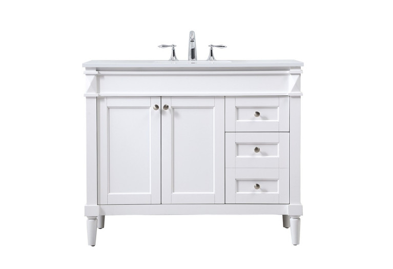 Elegant Lighting - VF31842WH - Single Bathroom Vanity - Bennett - white