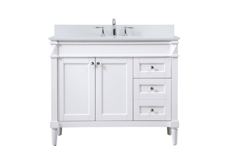 Elegant Lighting - VF31842WH-BS - Single Bathroom Vanity - Bennett - white
