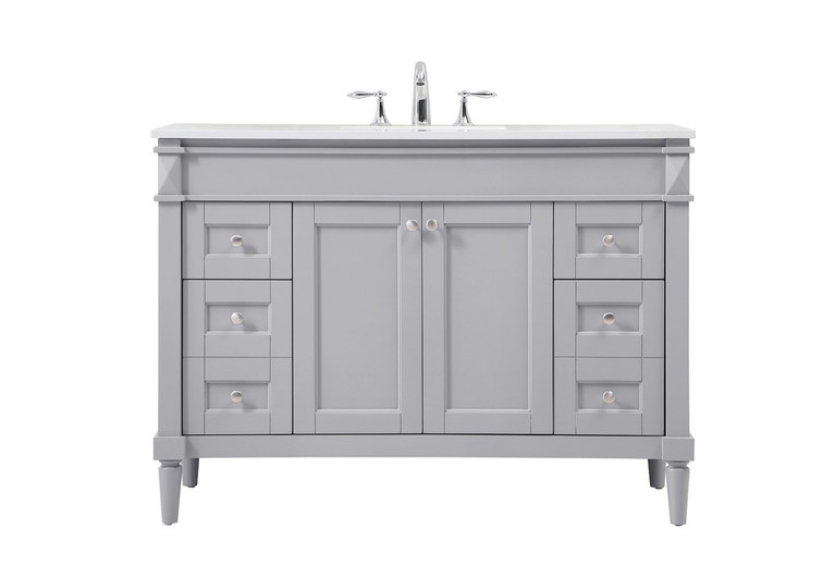 Elegant Lighting - VF31848GR - Single Bathroom Vanity - Bennett - grey