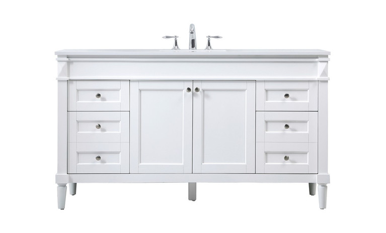 Elegant Lighting - VF31860WH - Single Bathroom Vanity - Bennett - white