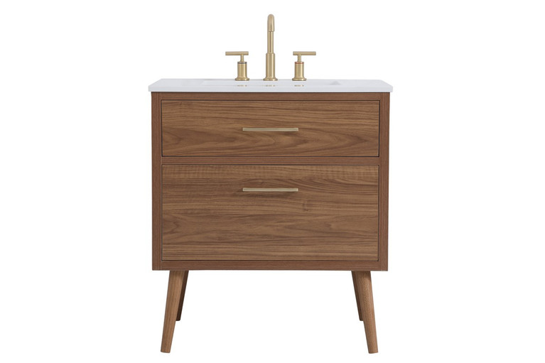 Elegant Lighting - VF41030WB - Bathroom Vanity Set - Boise - Walnut Brown