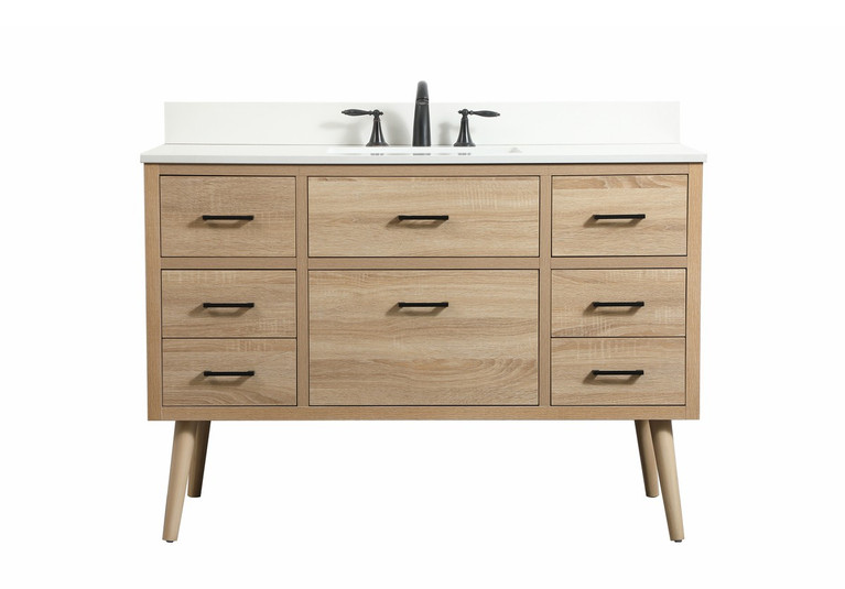 Elegant Lighting - VF41048MW-BS - Single Bathroom Vanity - Boise - mango wood