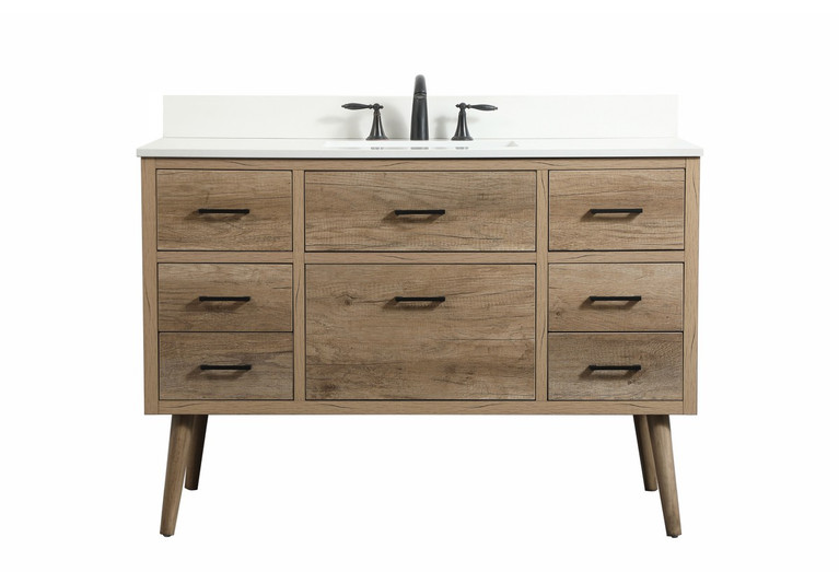 Elegant Lighting - VF41048NT-BS - Single Bathroom Vanity - Boise - natural oak