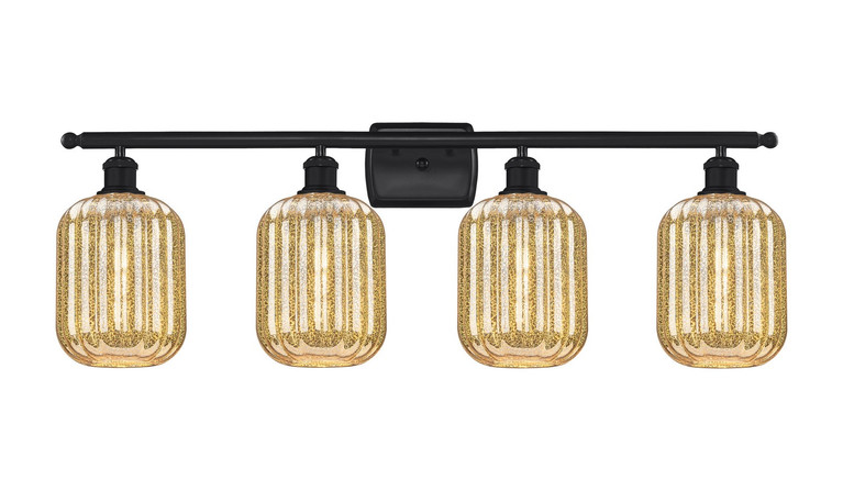 Innovations - 516-4W-BK-G460-7ME - Four Light Bath Vanity - Ballston - Matte Black