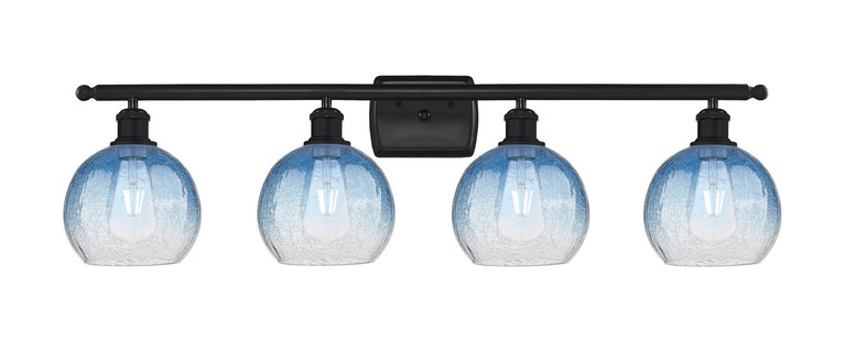 Innovations - 516-4W-BK-G483-8SB - Four Light Bath Vanity - Ballston - Matte Black