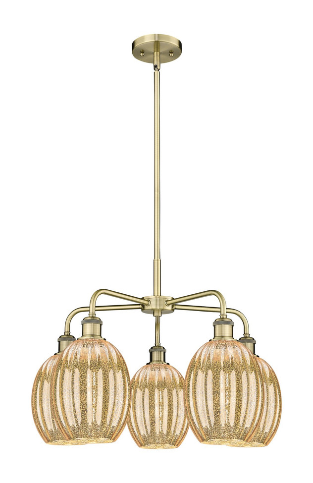 Innovations - 516-5CR-AB-G459-6ME - Five Light Chandelier - Ballston - Antique Brass