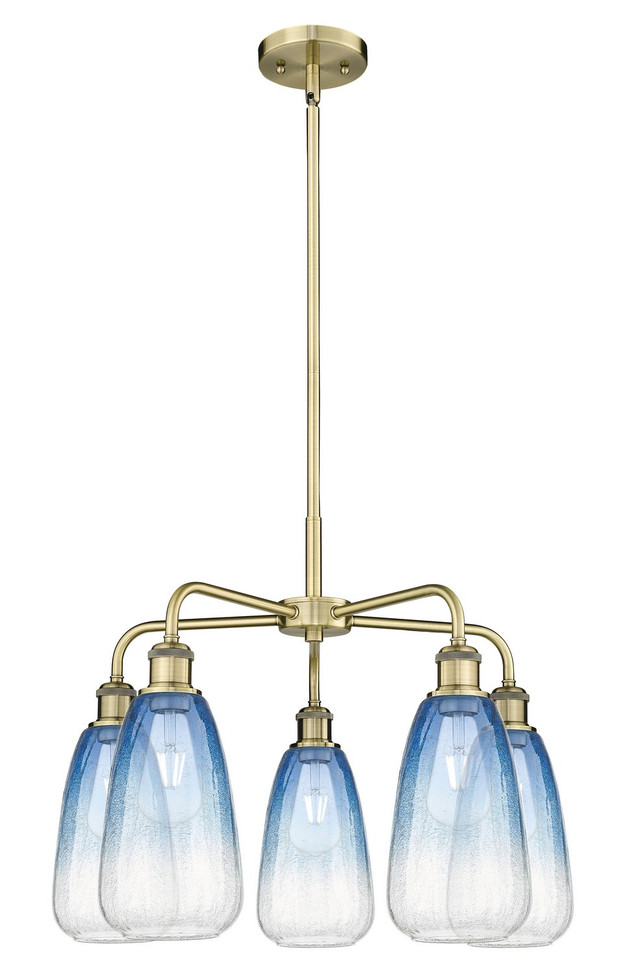 Innovations - 516-5CR-AB-G480-6SB - Five Light Chandelier - Ballston - Antique Brass