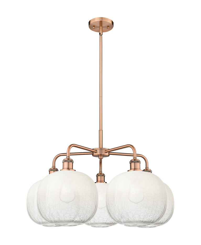 Innovations - 516-5CR-AC-G481-10OP - Five Light Chandelier - Ballston - Antique Copper