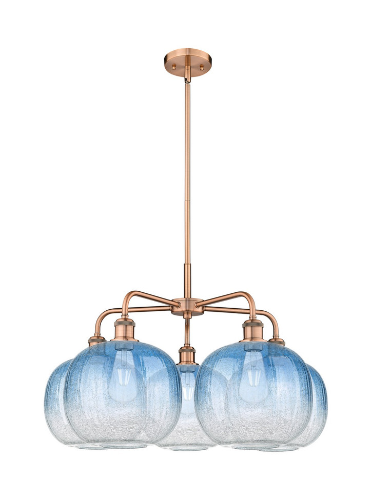 Innovations - 516-5CR-AC-G481-10SB - Five Light Chandelier - Ballston - Antique Copper