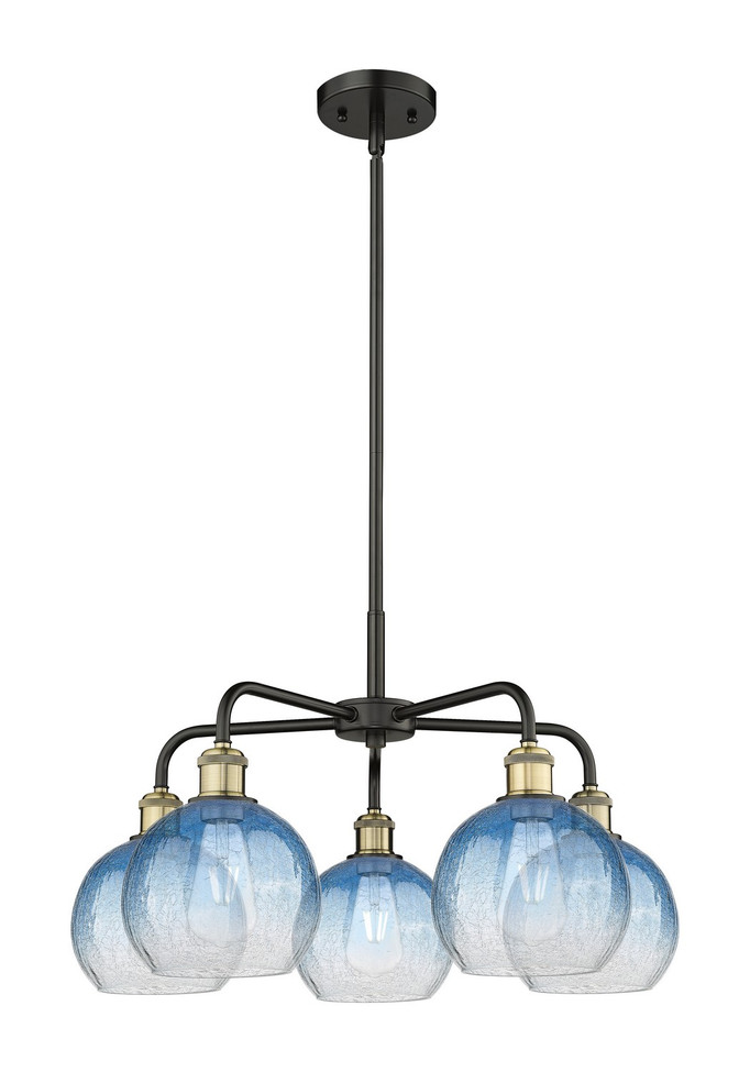 Innovations - 516-5CR-BAB-G483-8SB - Five Light Chandelier - Ballston - Black Antique Brass