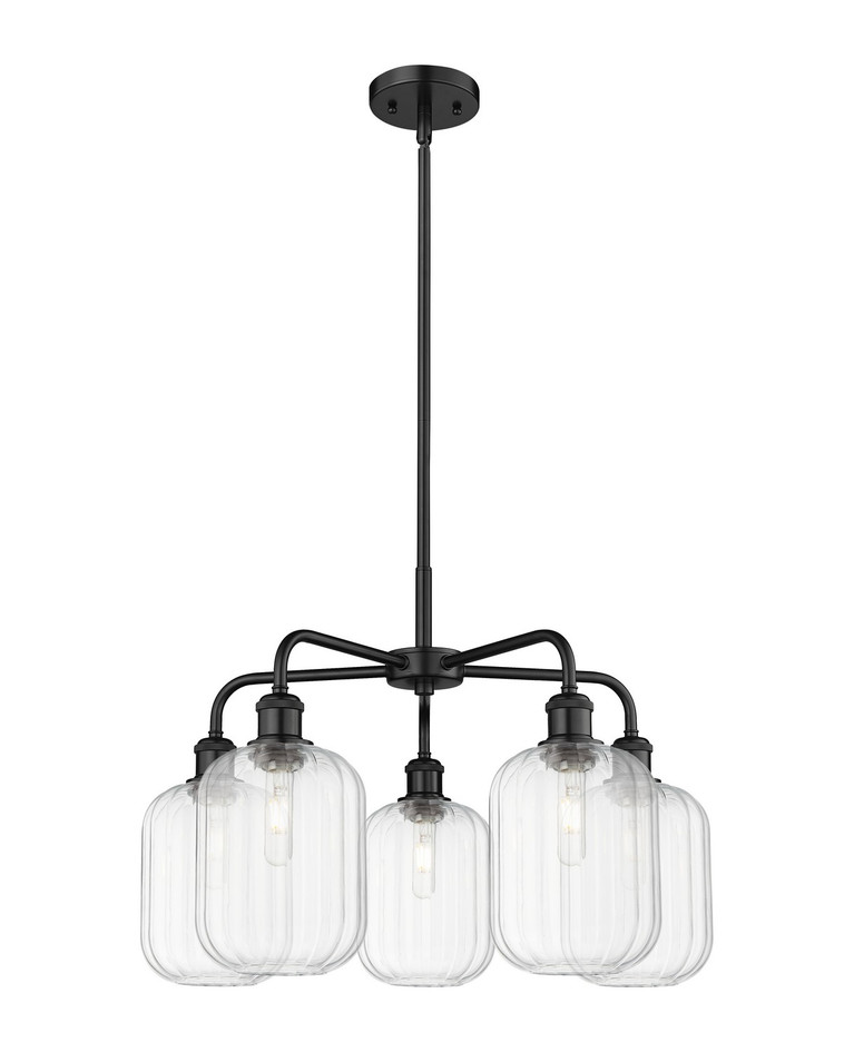 Innovations - 516-5CR-BK-G460-7CL - Five Light Chandelier - Ballston - Matte Black