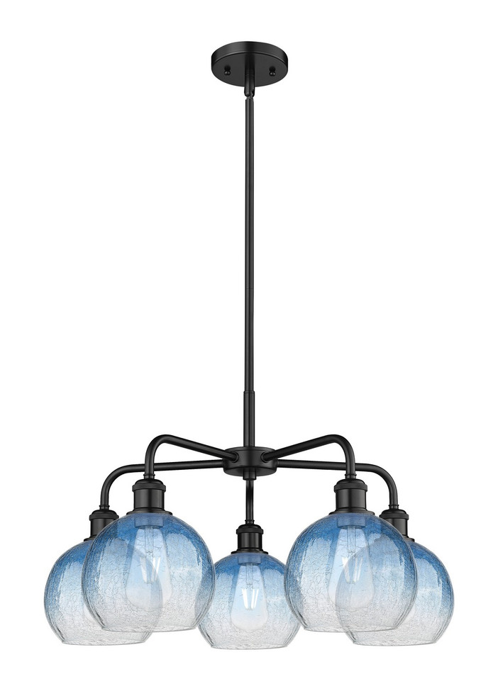 Innovations - 516-5CR-BK-G483-8SB - Five Light Chandelier - Ballston - Matte Black
