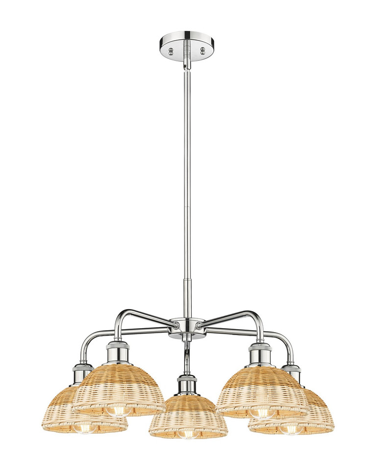 Innovations - 516-5CR-PC-NBD2-75-NAT - Five Light Chandelier - Ballston - Polished Chrome