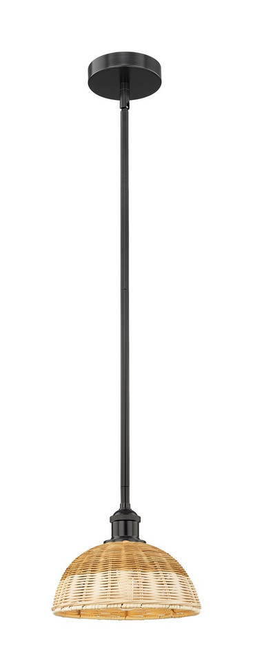 Innovations - 616-1S-BK-NBD2-9-NAT - One Light Mini Pendant - Edison - Matte Black