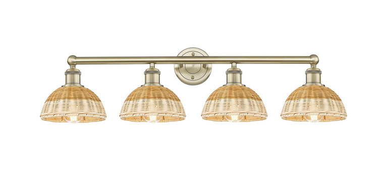 Innovations - 616-4W-AB-NBD2-75-NAT - Four Light Bath Vanity - Edison - Antique Brass