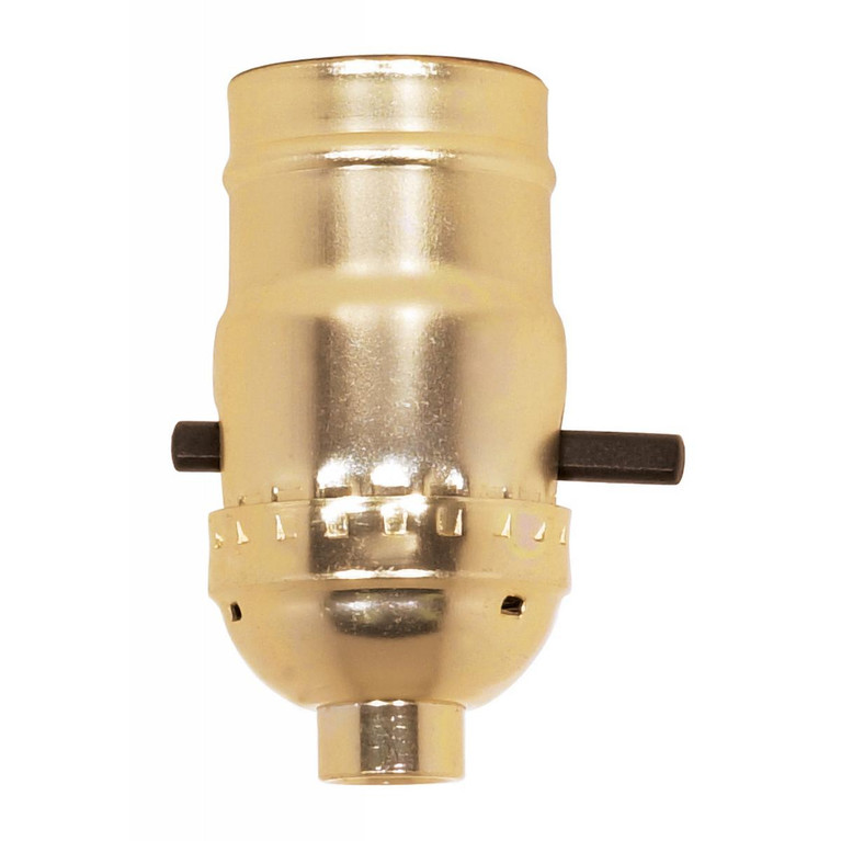 Satco - 80-1529 - On-Off Push Thru Socket - Brite Gilt