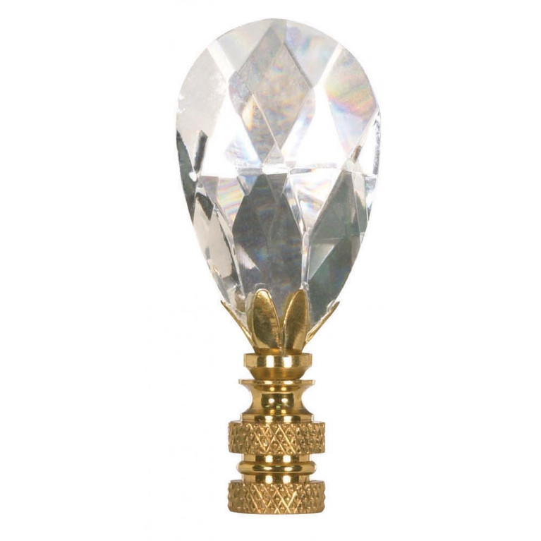 Satco - 90-1737 - Pendant Cut Crystal Finial - Prismatic / Bronze