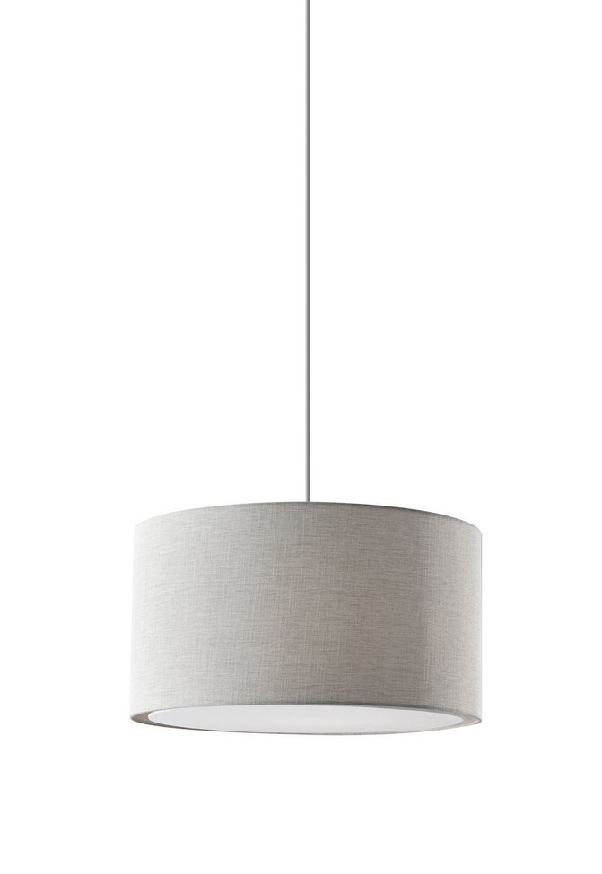 Adesso Home - 4003-02 - Pendant - Harvest - Light Grey Textured Fabric