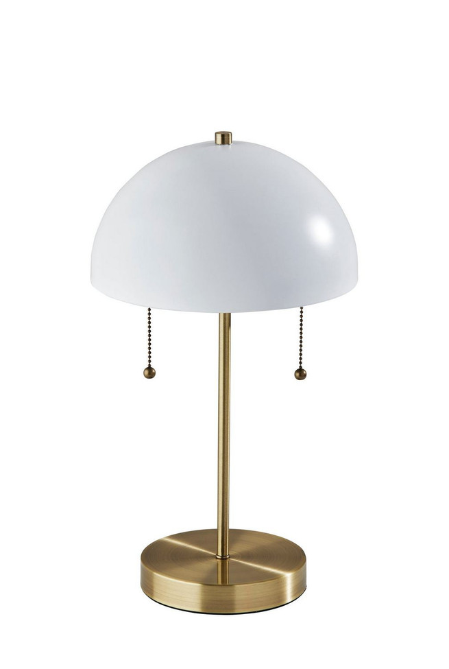 Adesso Home - 5132-02 - Two Light Table Lamp - Bowie - Antique Brass & White