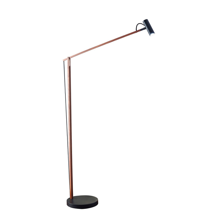 Adesso Home - AD9101-15 - LED Floor Lamp - Crane - Walnut Wood/ Black