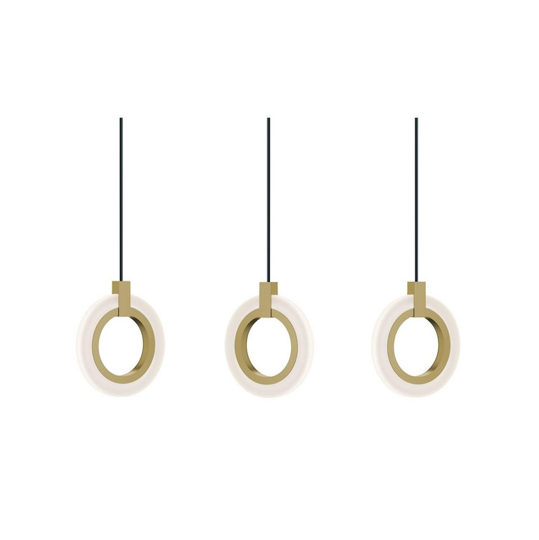 AFX Lighting - HLOP08LAJUDLBLNR3 - LED Linear Pendant - Halo - Light Antique Brass