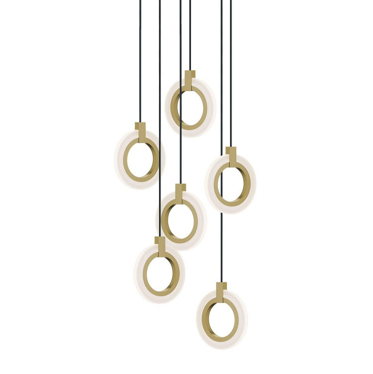 AFX Lighting - HLOP08LAJUDLBRND6 - LED Pendant - Halo - Light Antique Brass
