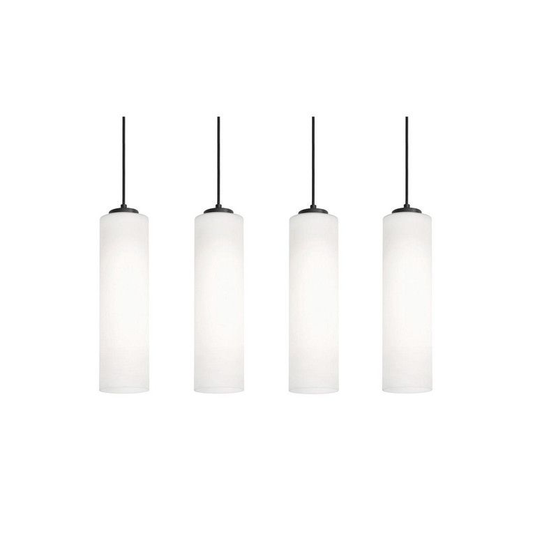 AFX Lighting - LEOP0412MBBKLNR4 - Four Light Linear Pendant - Leo - Black