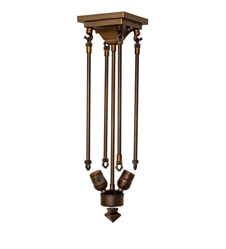 Meyda Tiffany - 292693 - Two Light Semi-Flush Mount Hardware - Mission - Antique Copper
