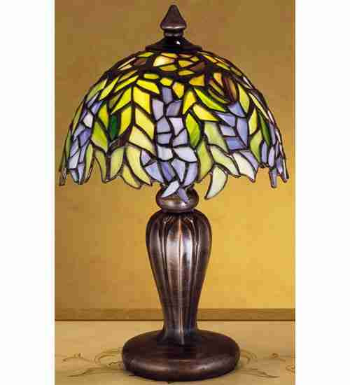 Meyda Tiffany - 27022 - One Light Table Base - Tulip Vase - Mahogany Bronze