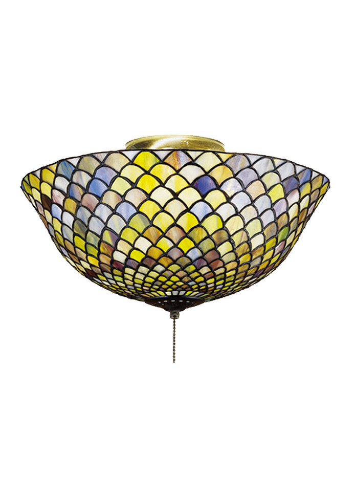 Meyda Tiffany - 27437 - Flushmount - Tiffany Fishscale - Mahogany Bronze