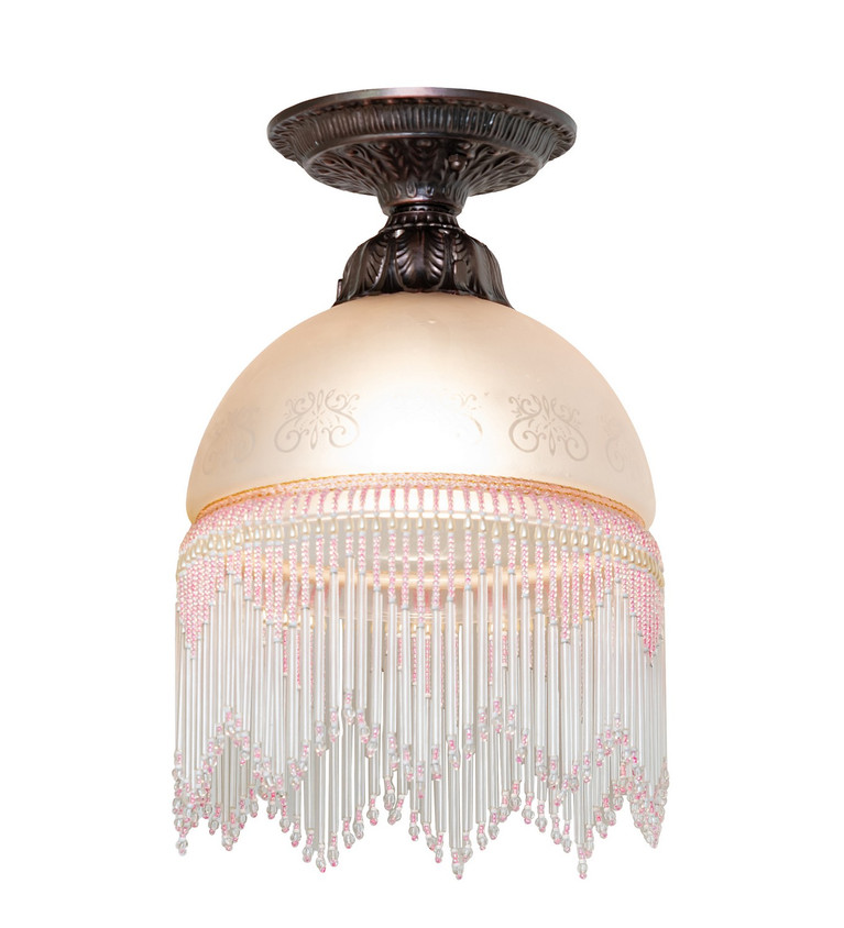 Meyda Tiffany - 276118 - One Light Flushmount - Roussillon - Mahogany Bronze