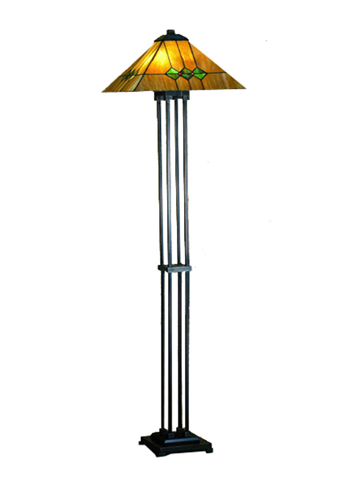 Meyda Tiffany - 27854 - Two Light Floor Lamp - Martini Mission - Mahogany Bronze