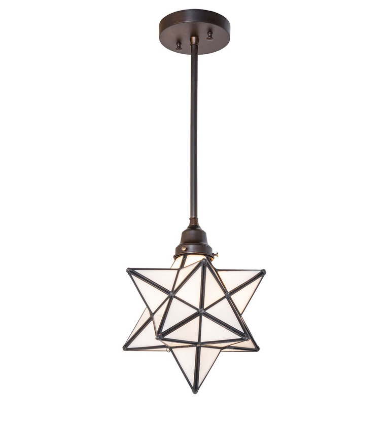 Meyda Tiffany - 280032 - One Light Pendant - Moravian Star - Craftsman Brown