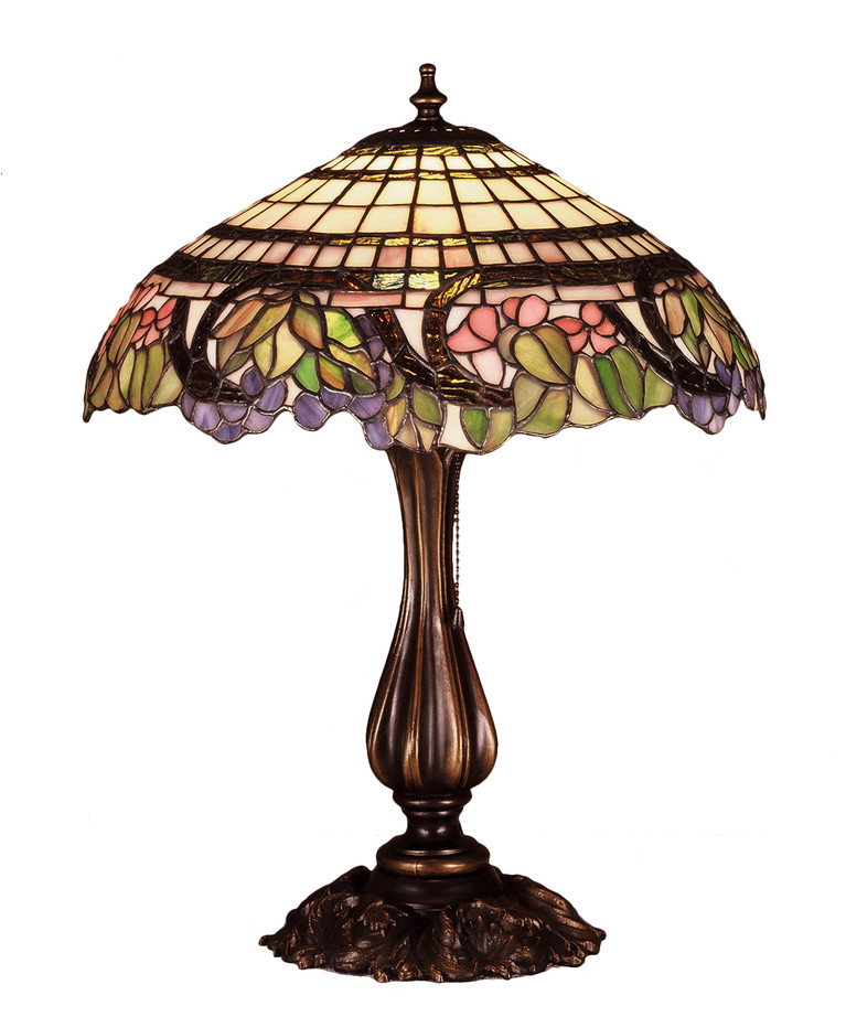 Meyda Tiffany - 38516 - One Light Table Lamp - Handel Grapevine - Mahogany Bronze