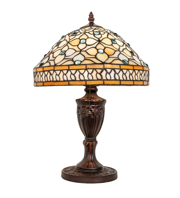 Meyda Tiffany - 44881 - One Light Accent Lamp - Jeweled Quatrefoil - Mahogany Bronze
