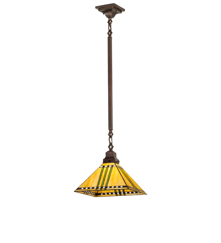 Meyda Tiffany - 49154 - One Light Pendant - Prairie Corn - Mahogany Bronze