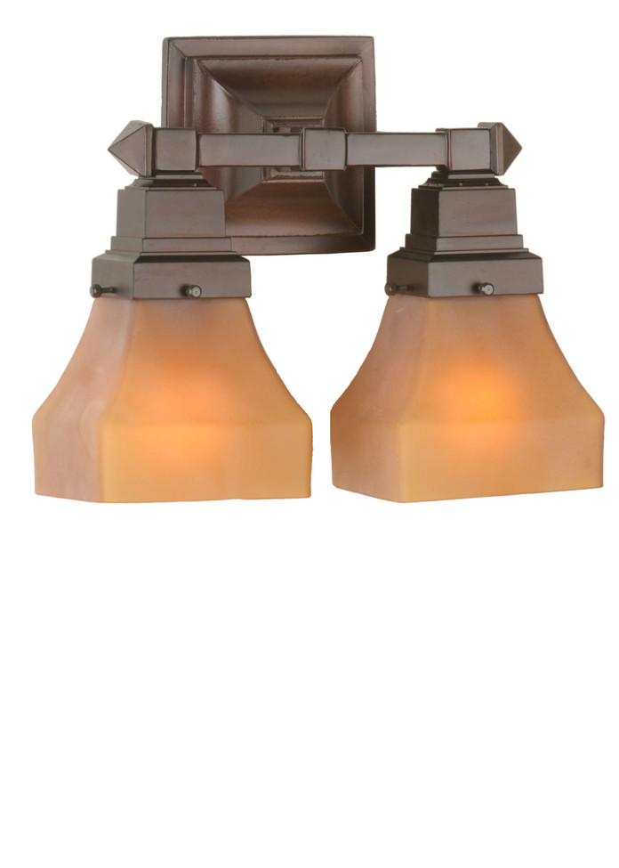 Meyda Tiffany - 50361 - Two Light Wall Sconce - Bungalow - Mahogany Bronze
