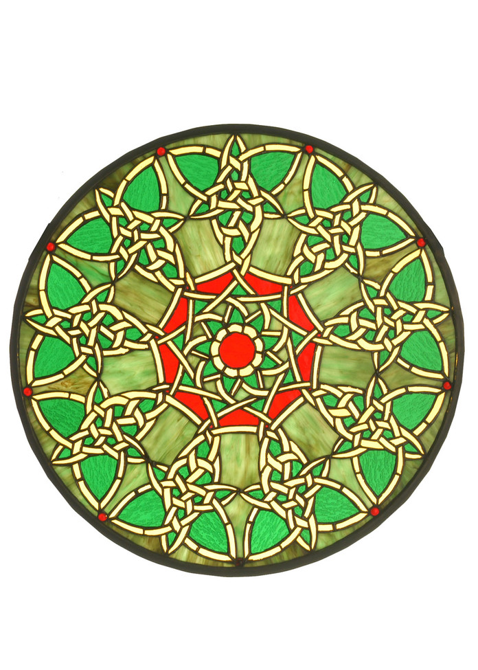 Meyda Tiffany - 51527 - Window - Knotwork Trance Medallion - Craftsman Brown
