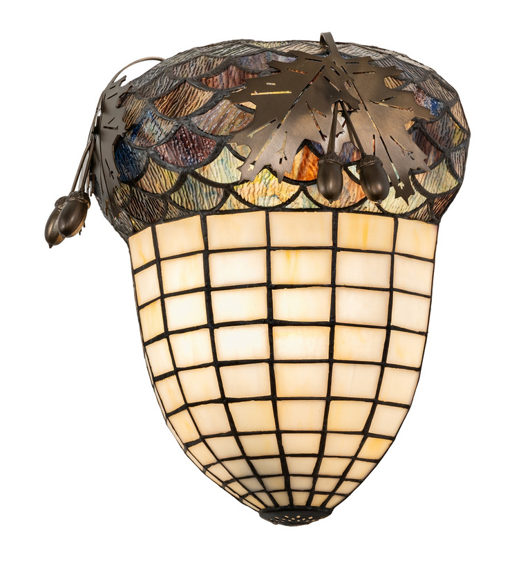 Meyda Tiffany - 51852 - One Light Wall Sconce - Oak Leaf & Acorn - Antique Copper