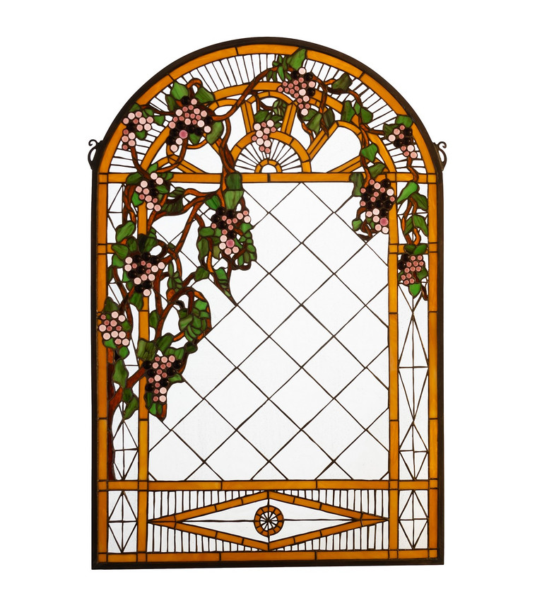 Meyda Tiffany - 66048 - Window - Grape Diamond Trellis - Craftsman Brown