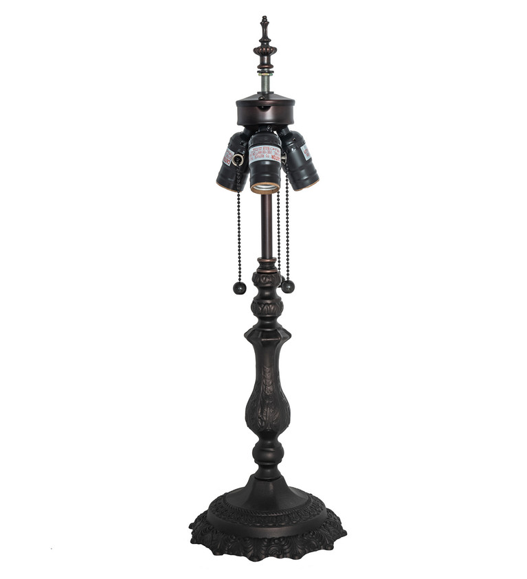 Meyda Tiffany - 67806 - Three Light Table Base - Classic - Mahogany Bronze