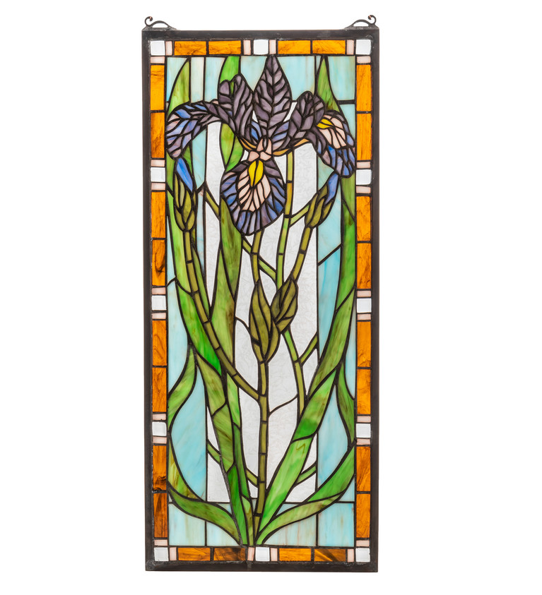 Meyda Tiffany - 69829 - Window - Iris - Zaz Purple/Blue Purple Amber Clear