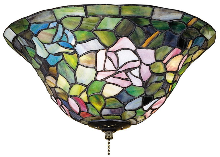 Meyda Tiffany - 71427 - Three Light Flushmount - Tiffany Rosebush - Mahogany Bronze