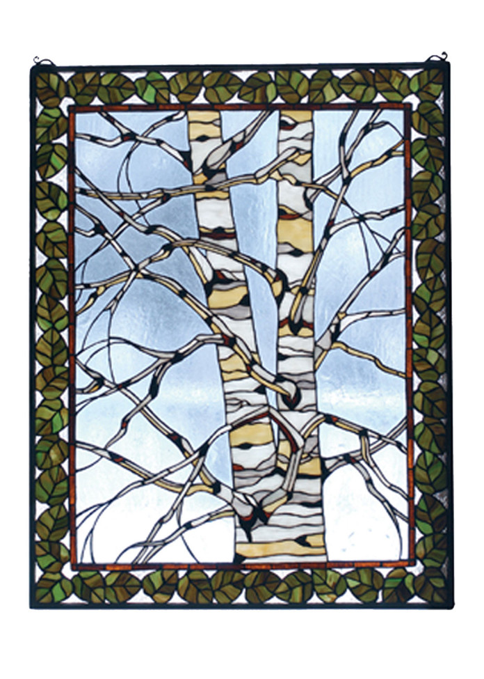 Meyda Tiffany - 73265 - Window - Birch Tree In Winter - Vasdy Ca Beige Amber Kalt