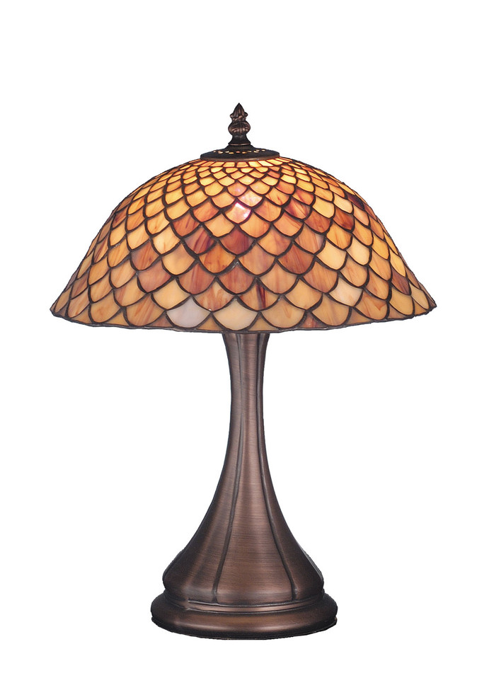 Meyda Tiffany - 81063 - 16.5Accent Lamp - Fishscale - Antique
