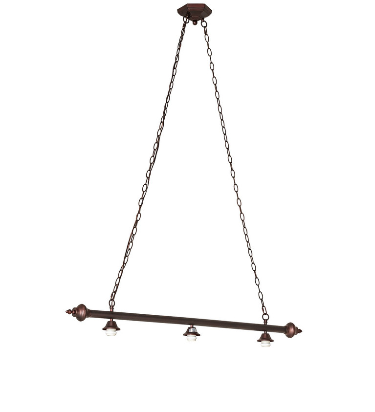 Meyda Tiffany - 98793 - Three Light Island Pendant - Arts & Crafts - Mahogany Bronze