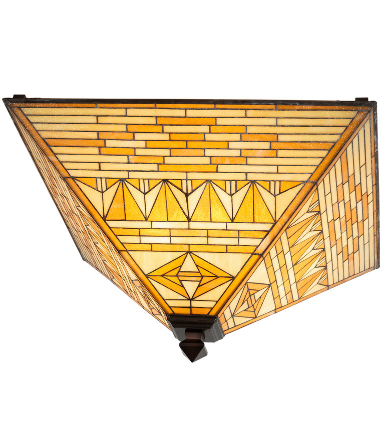 Meyda Tiffany - 99018 - Four Light Flushmount - Valencia Mission - Mahogany Bronze