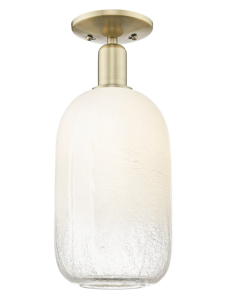 Innovations - 716-1C-AB-G482-7OP - One Light Semi-Flush Mount - Arcadia - Antique Brass