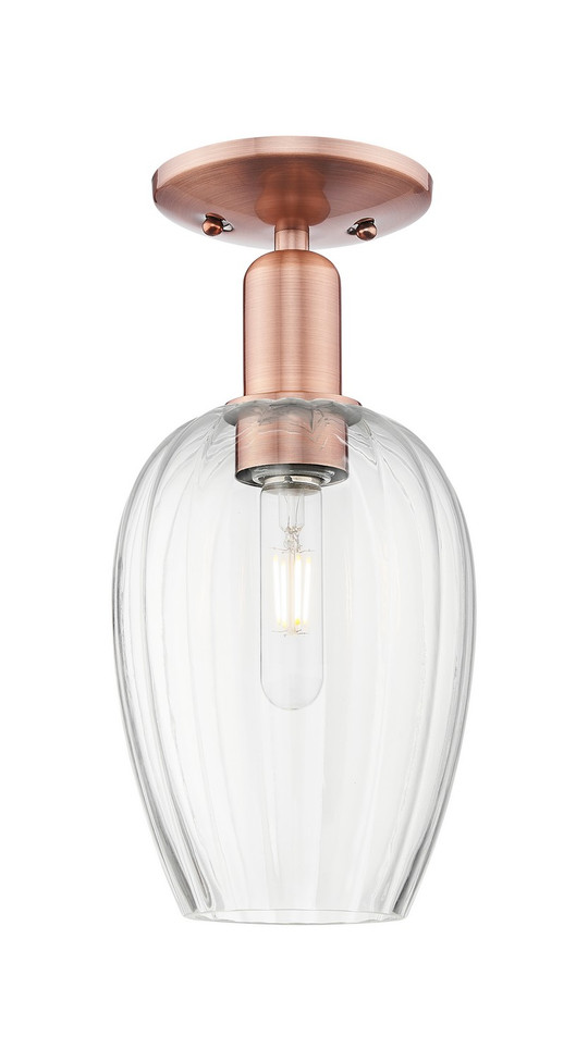 Innovations - 716-1C-AC-G457-6CL - One Light Semi-Flush Mount - Arcadia - Antique Copper