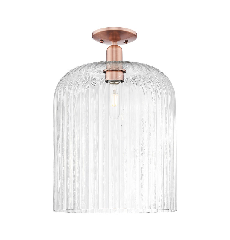 Innovations - 716-1C-AC-G559-12CL - One Light Semi-Flush Mount - Arcadia - Antique Copper